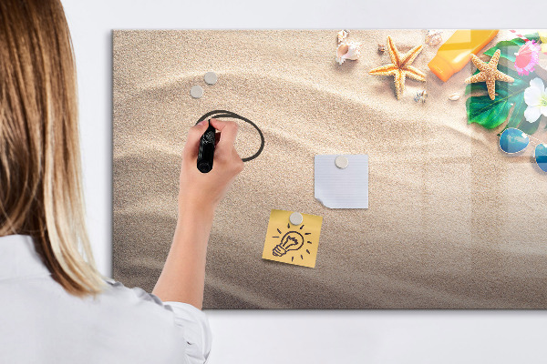 Schreib magnettafel Sommererinnerungen am Strand