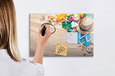 Schreib magnettafel Sommererinnerungen am Strand