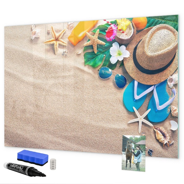 Schreib magnettafel Sommererinnerungen am Strand