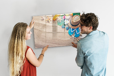 Schreib magnettafel Sommererinnerungen am Strand