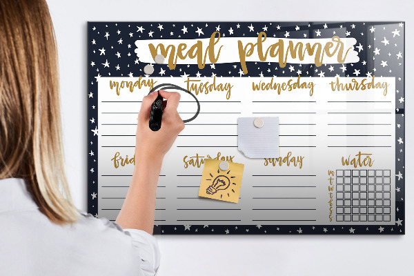 Schreib magnettafel Speiseplan für jede Woche