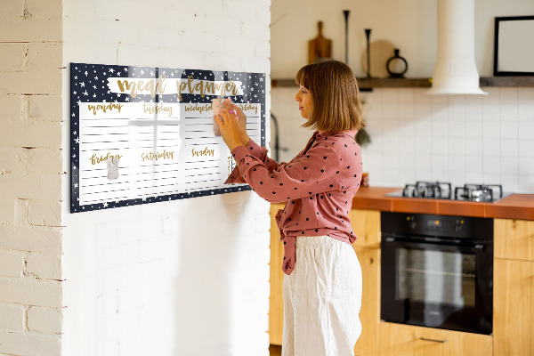 Schreib magnettafel Speiseplan für jede Woche