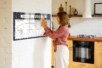 Schreib magnettafel Speiseplan für jede Woche
