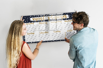 Schreib magnettafel Speiseplan für jede Woche