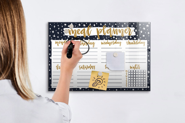 Schreib magnettafel Speiseplan für jede Woche