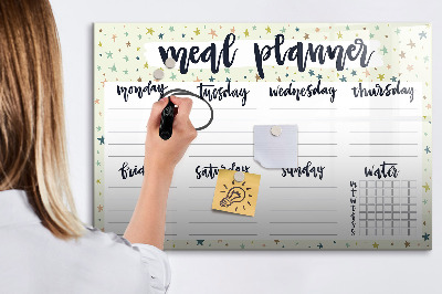 Magnettafel zum schreiben Speiseplan für jede Woche
