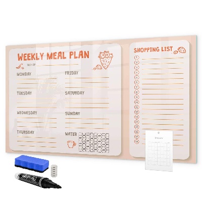 Magnettafel zum schreiben Speiseplan für jede Woche