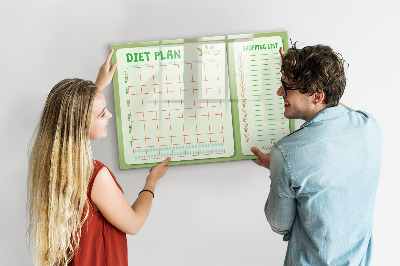 Schreib magnettafel Diätplan und Einkaufsliste