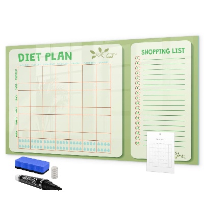 Schreib magnettafel Diätplan und Einkaufsliste