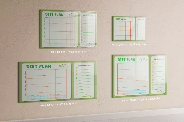 Schreib magnettafel Diätplan und Einkaufsliste
