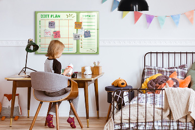 Schreib magnettafel Diätplan und Einkaufsliste