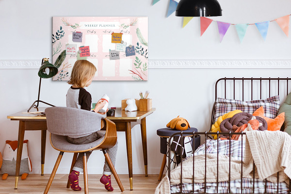 Schreib magnettafel Wochenplaner mit Platz für Fotos