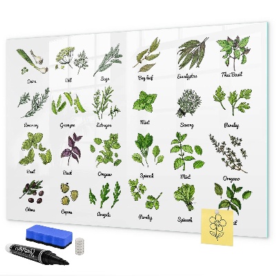 Magnettafel zum schreiben Kräuter und Fotos an einem Ort
