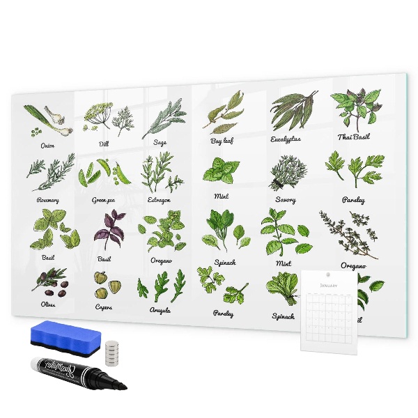 Magnettafel zum schreiben Kräuter und Fotos an einem Ort