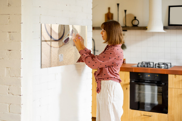 Schreib magnettafel Sommererinnerungen auf einer Korktafel