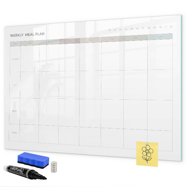 Schreib magnettafel Speiseplan für die ganze Woche