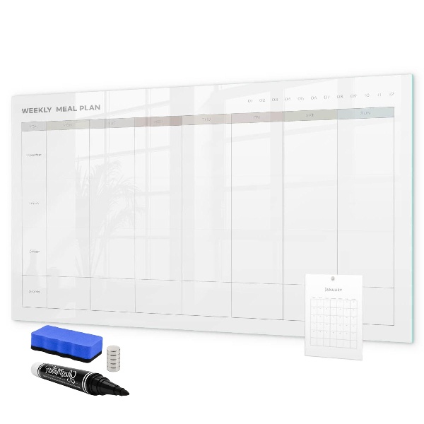 Schreib magnettafel Speiseplan für die ganze Woche