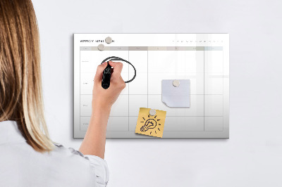 Schreib magnettafel Speiseplan für die ganze Woche