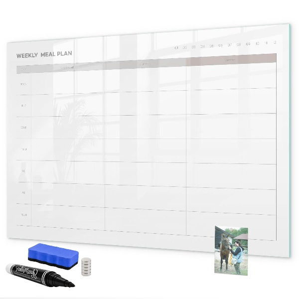 Magnettafel zum schreiben Speiseplan für die Woche