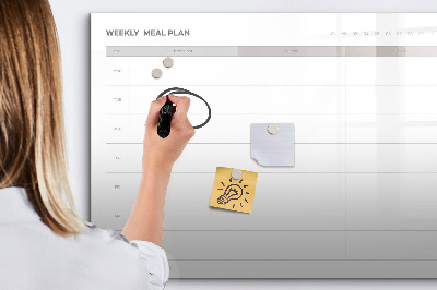 Magnettafel zum schreiben Speiseplan für die Woche