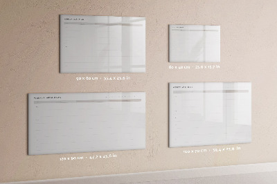 Magnettafel zum schreiben Speiseplan für die Woche