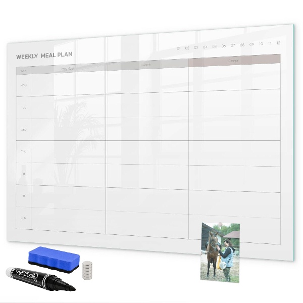 Magnettafel zum schreiben Speiseplan für die Woche