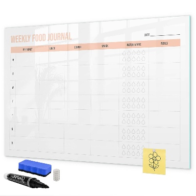 Schreib magnettafel Wöchentliches Ernährungstagebuch und Notizen