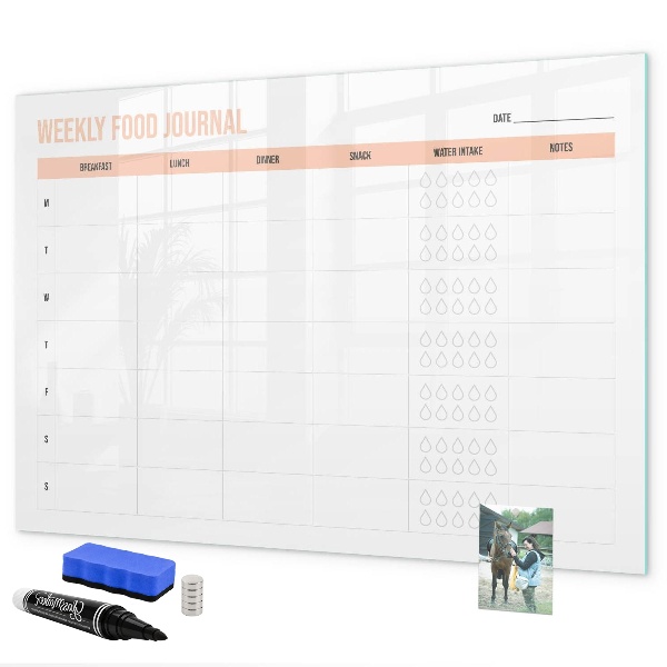 Schreib magnettafel Wöchentliches Ernährungstagebuch und Notizen