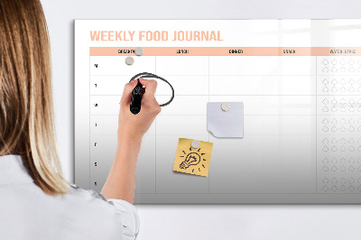 Schreib magnettafel Wöchentliches Ernährungstagebuch und Notizen