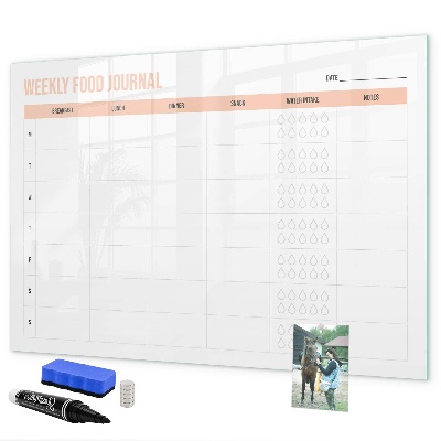 Schreib magnettafel Wöchentliches Ernährungstagebuch und Notizen