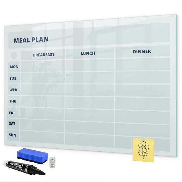 Schreib magnettafel Speiseplan mit Platz für Fotos