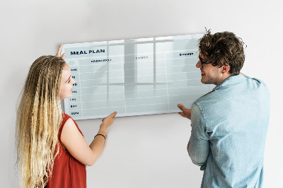 Schreib magnettafel Speiseplan mit Platz für Fotos