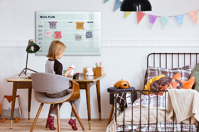 Schreib magnettafel Speiseplan mit Platz für Fotos