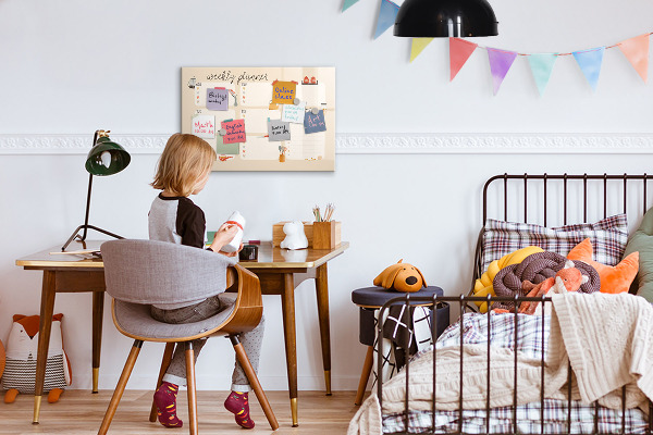 Schreib magnettafel Wochenplaner mit Platz für Fotos