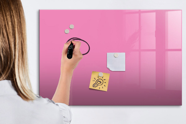Schreib magnettafel Rosa Tafel für Notizen und Fotos