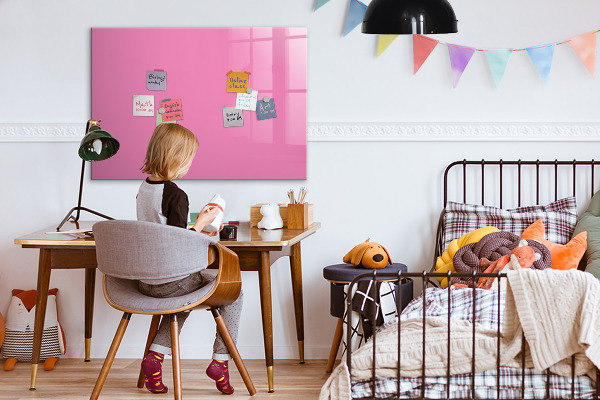 Schreib magnettafel Rosa Tafel für Notizen und Fotos