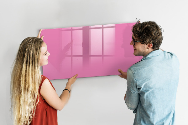Schreib magnettafel Rosa Tafel für Notizen und Fotos