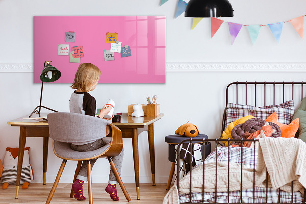 Schreib magnettafel Rosa Tafel für Notizen und Fotos