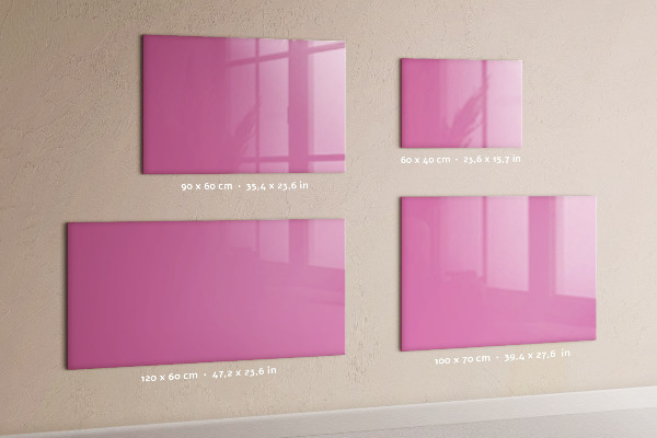 Schreib magnettafel Rosa Tafel für Notizen und Fotos