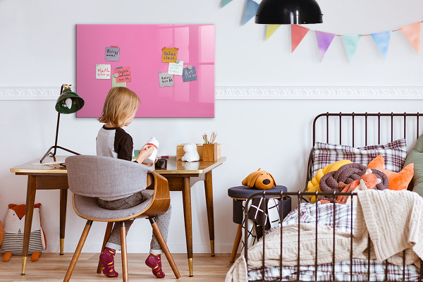 Schreib magnettafel Rosa Tafel für Notizen und Fotos