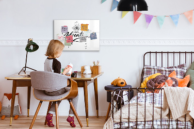 Magnettafel zum schreiben Moderne Pinnwand für Fotos und Notizen
