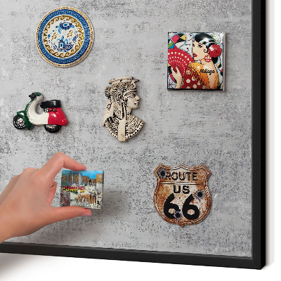 Magnettafel Metall mit Rahmen in Schwarz Graue Oberfläche