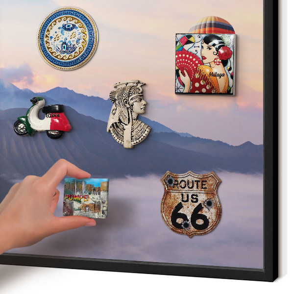 Magnettafel Metall mit Rahmen in Schwarz Sky Journey