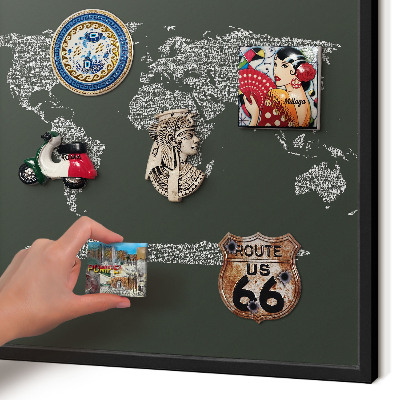 Magnettafel Metall mit Rahmen in Schwarz Textkarte