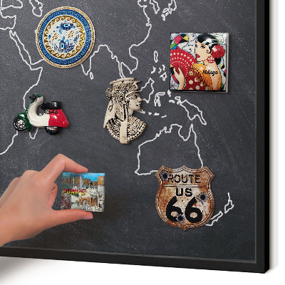 Magnettafel Metall mit Rahmen in Schwarz Kreidezeitwelt