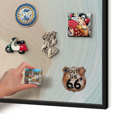 Magnettafel Metall mit Rahmen in Schwarz Pastellwirbel