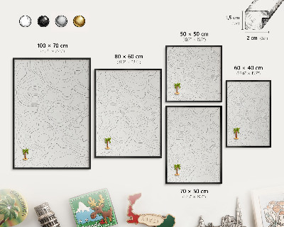 Magnettafel Metall mit Rahmen in Schwarz Geometrische Eleganz