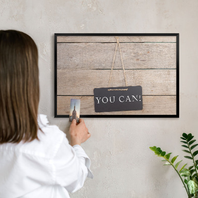 Magnettafel Metall mit Rahmen in Schwarz Motivation jeden Tag