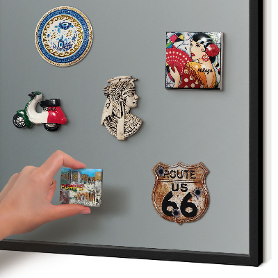 Magnettafel Metall mit Rahmen in Schwarz Blauer Farbverlauf