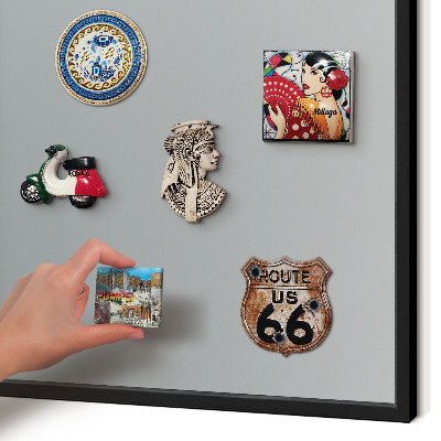 Magnettafel Metall mit Rahmen in Schwarz Blauer Farbverlauf